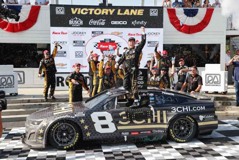 Tyler Reddick 2022 3CHI Road America 7 3 Race Win 1 24 Elite Nascar Diecast